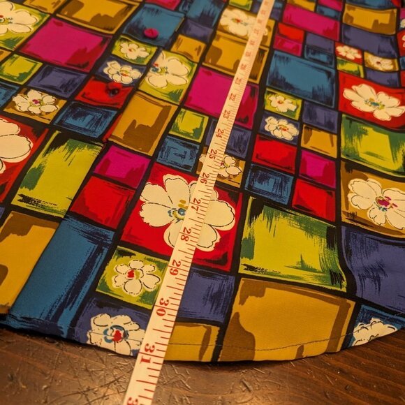 VINTAGE Jordan Blouse black pink blue white size Large EUC - Picture 5 of 7